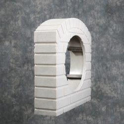 culvert-pipe-covers/Culvert-pipe-cover-15-inch-sandstone-adapter-kit-residential-driveway-drainage