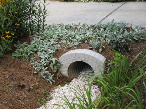 culvert-pipe-covers/Culvert-pipe-cover-15-inch-sandstone-residential-driveway-drainage